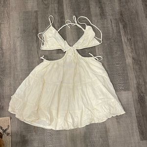 Off white summer mini dress